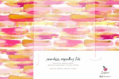 Brush strokes Seamless File, hot pink gold, paint stroke 050 Product Image 4