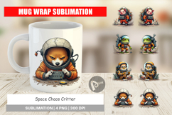 Mug Wrap Space Chaos Critter Product Image 1