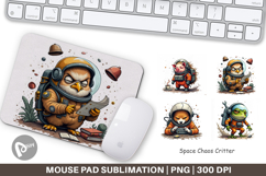 Mouse Pad Space Chaos Critter Product Image 1