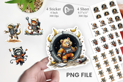 Space Chaos Critter Sticker Product Image 1