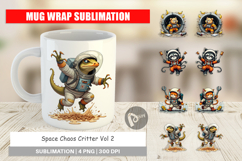 Mug Wrap Space Chaos Critter Product Image 1