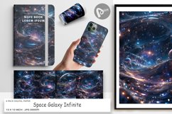 Digital Paper Space Galaxy Infinite Product Image 1
