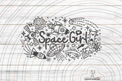 Space Girl cutting file SVG DXF Product Image 1