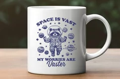 Space is Vast Raccoon Astronaut SVG PNG Trendy Retro Design Product Image 2