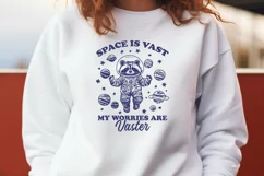 Space is Vast Raccoon Astronaut SVG PNG Trendy Retro Design Product Image 3