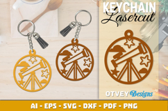 Space Keychain Lasercut | Keychain Design Lasercut Product Image 1