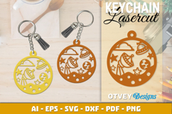 Space Keychain Lasercut | Keychain Design Lasercut Product Image 2