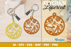 Space Keychain Lasercut | Keychain Design Lasercut Product Image 2
