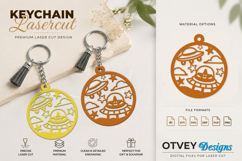 Space Keychain Lasercut | Keychain Design Lasercut Product Image 1
