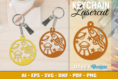 Space Keychain Lasercut | Keychain Design Lasercut Product Image 2