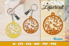 Space Keychain Lasercut | Keychain Design Lasercut Product Image 2