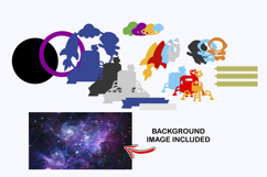 Shaker cake topper SVG Space Lunar Ship Product Image 3