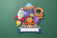 Shaker cake topper SVG Space Lunar Ship Product Image 4