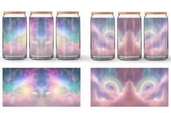 Glass Can Wraps Space Nebula Unicorn Color Product Image 3