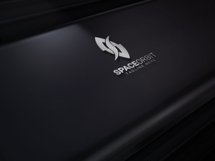 Abstract letter s forming orbiting spacecraft logo Product Image 2