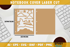 Space Scene Cover Notebokk Lasercut Product Image 2