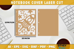 Space Scene Cover Notebokk Lasercut Product Image 2