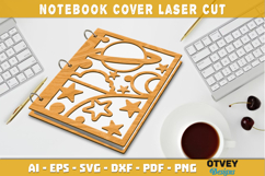 Space Scene Cover Notebokk Lasercut Product Image 1