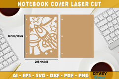 Space Scene Cover Notebokk Lasercut Product Image 2