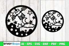 Space Scene Round Lasercut Product Image 1