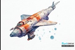 Spaceship Watercolor PNG Clipart Product Image 1