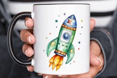 Spaceship Watercolor PNG Clipart Product Image 3