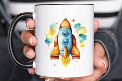 Spaceship Watercolor PNG Clipart Product Image 2