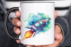 Spaceship Watercolor PNG Clipart Product Image 2