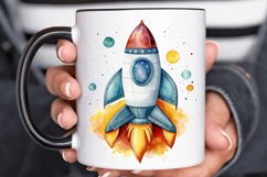 Spaceship Watercolor PNG Clipart Product Image 2