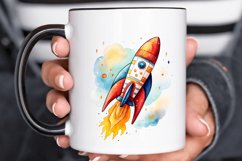 Spaceship Watercolor PNG Clipart Product Image 2