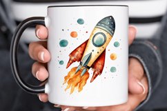 Spaceship Watercolor PNG Clipart Product Image 3