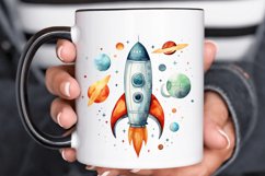 Spaceship Watercolor PNG Clipart Product Image 2