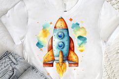 Spaceship Watercolor PNG Clipart Product Image 3