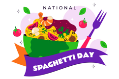 11 National Spaghetti Day Illustration Product Image 4