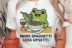 Spaghetti Frog PNG, More Spaghetti Less Upsetti PNG, Funny Product Image 2