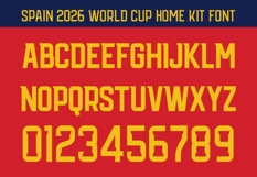 Spain España World Cup 2026 Font Jersey Font Product Image 2