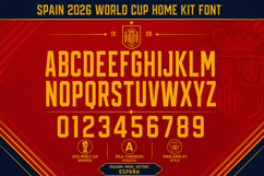 Spain España World Cup 2026 Font Jersey Font Product Image 1