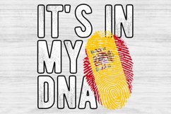 It&#039;s in my DNA Spain Flag Fingerprint PNG Sublimation Product Image 1