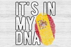 It's in my DNA Spain Flag Fingerprint PNG Sublimation Product Image 1