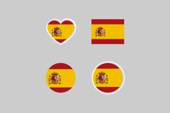 Spain nation flag collection emblem design vector Product Image 1