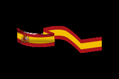 Spain national day of catalonia element wave clipart Product Image 2