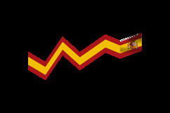 Spain national day of catalonia element wave graphic Product Image 2