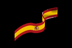 Spain national day of catalonia element wave isolated Product Image 2