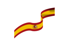 Spain national day of catalonia element wave isolated Product Image 1