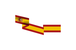 Spain national day of catalonia wave isolated Product Image 1