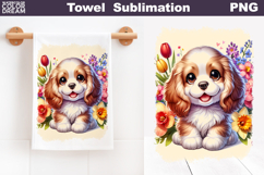 Cavalier King Charles Spaniel Towel | Dog Kitchen Towel Product Image 1