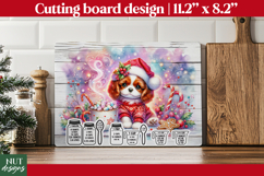 Christmas cutting board, Christmas Spaniel Baking Chart PNG Product Image 1