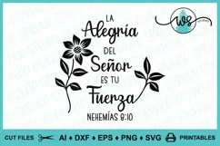 Spanish Christian SVG, La Alegria Del Señor Es Tu Fuerza Product Image 8