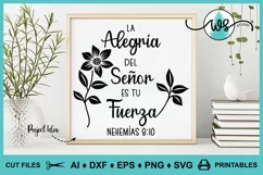 Spanish Christian SVG, La Alegria Del Señor Es Tu Fuerza Product Image 6