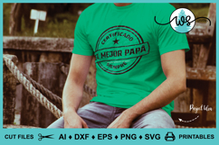 Spanish Certificado el Mejor Papa Siempre SVG &amp; Printable Product Image 10